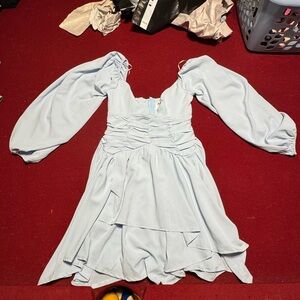 Princess Polly Sky Blue Ruched Dress